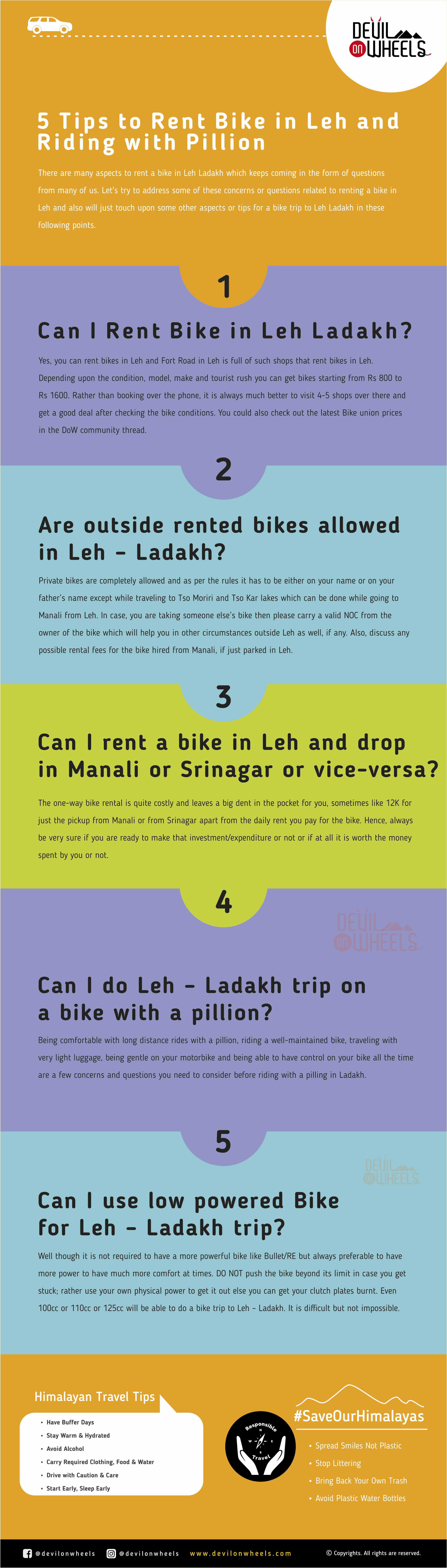 5 Important Tips to Rent Bike in Leh Ladakh and Ride with Pillion
