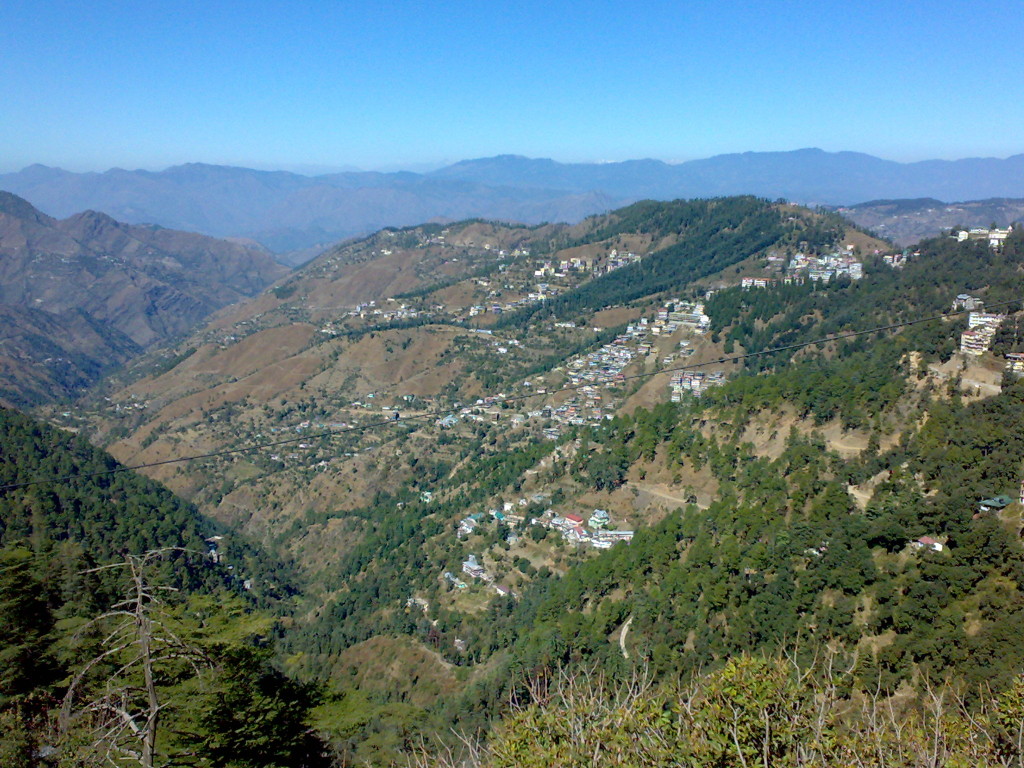 A beautiful view from Shimla's Mall Road