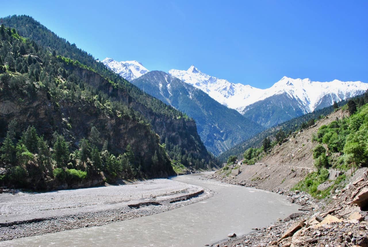 Hindustan Tibet Road near Reckong Peo cut-off on NH-5