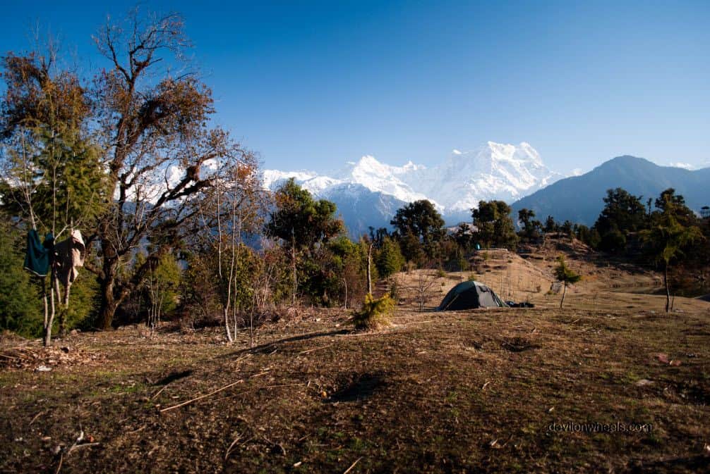 Camping in the lap of Himalayas