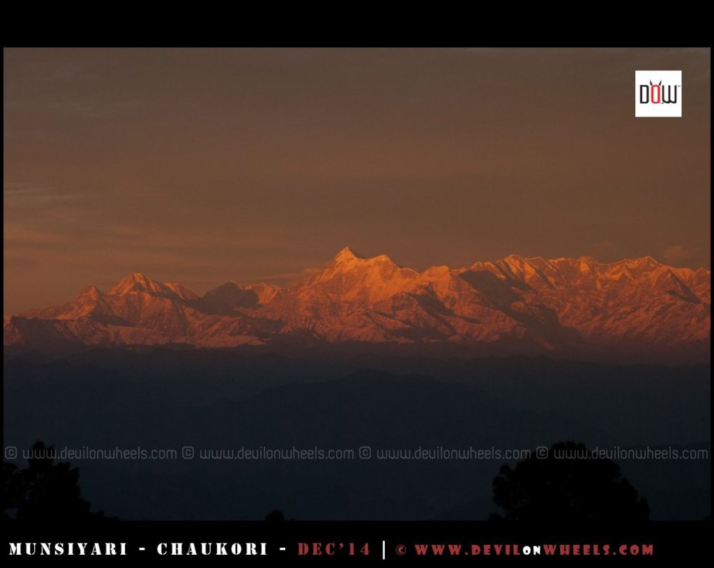 That golden glow of sunset on Himalayan range as seen from Manila