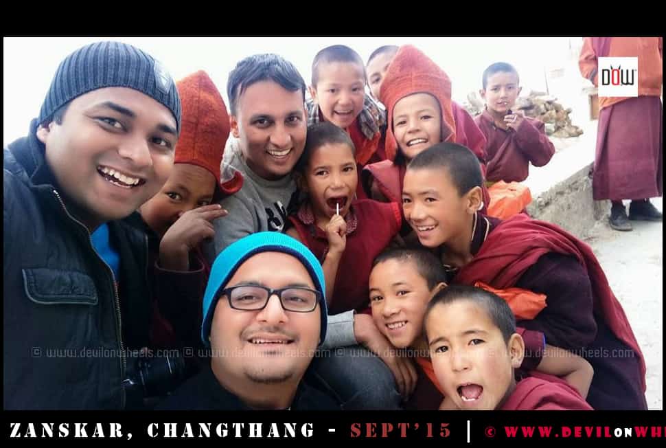 Spreading smiles in Zanskar Valley - Karsha Monastery