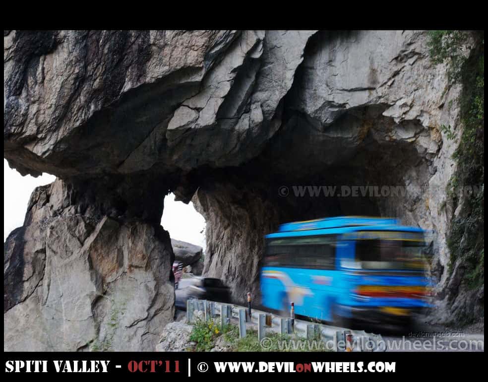 Making its way… through the mountains of Kinnaur Valley