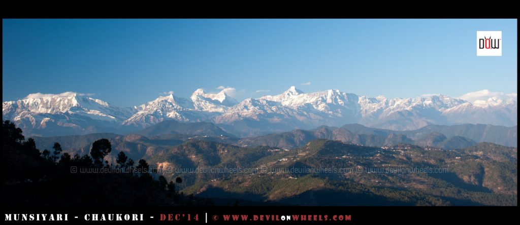 The mighty views of the snow-clad Himalayan range
