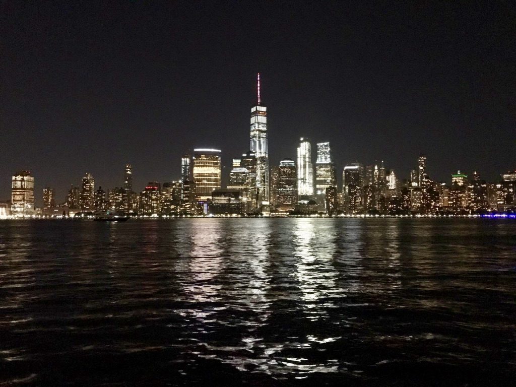 The sparkling skyline at night - New York City Downtown