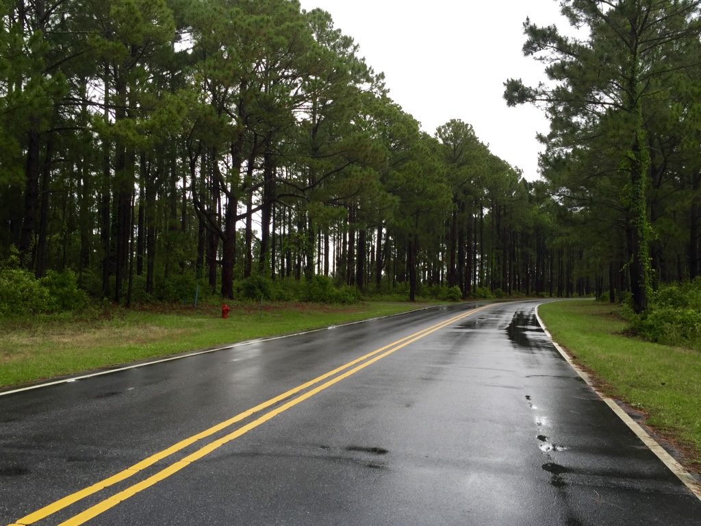 The rainy roads of the outer banks