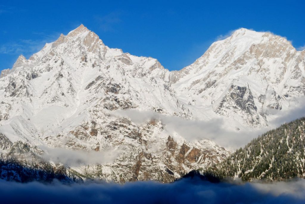 Kinnaur Kailash Range in Winter
