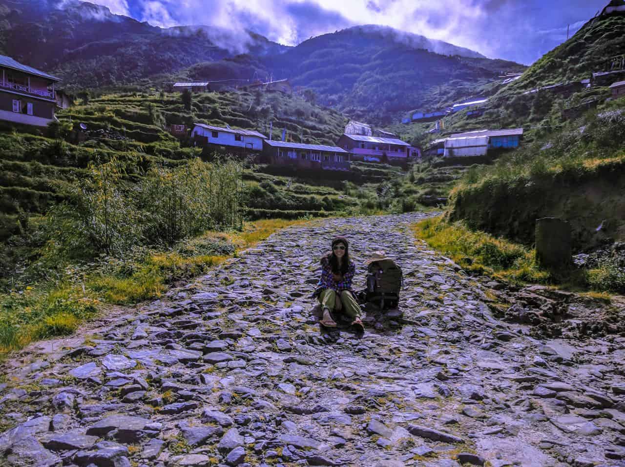 Morning view from Zuluk village on the Old Silk Route in East Sikkim
