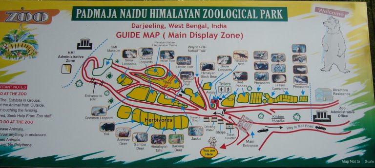 Map of Himalayan Zoological Park, Darjeeling