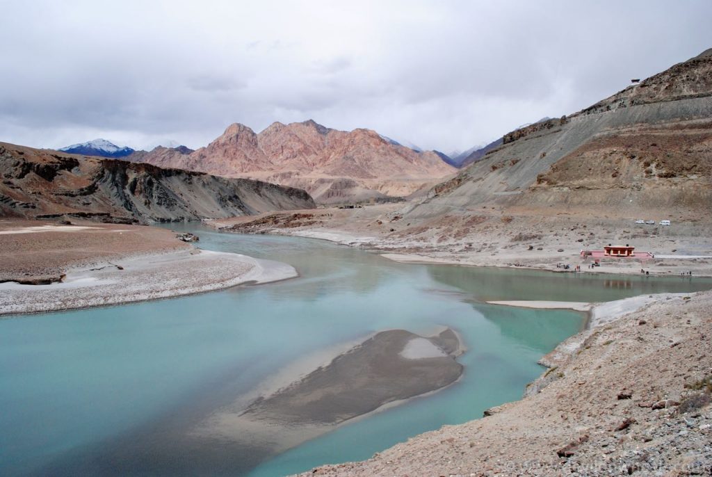 Confluence of Zanskar and Indus river