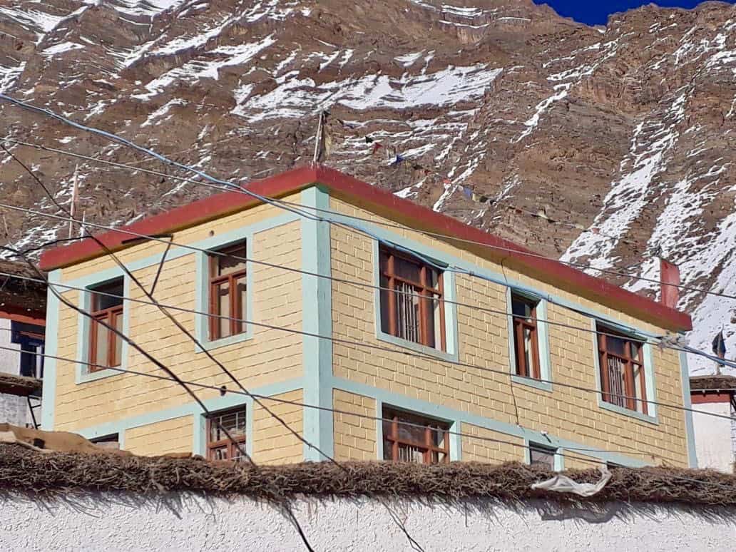 A simple family-run homestay in Mud village Pin Valley Spiti with mountain views