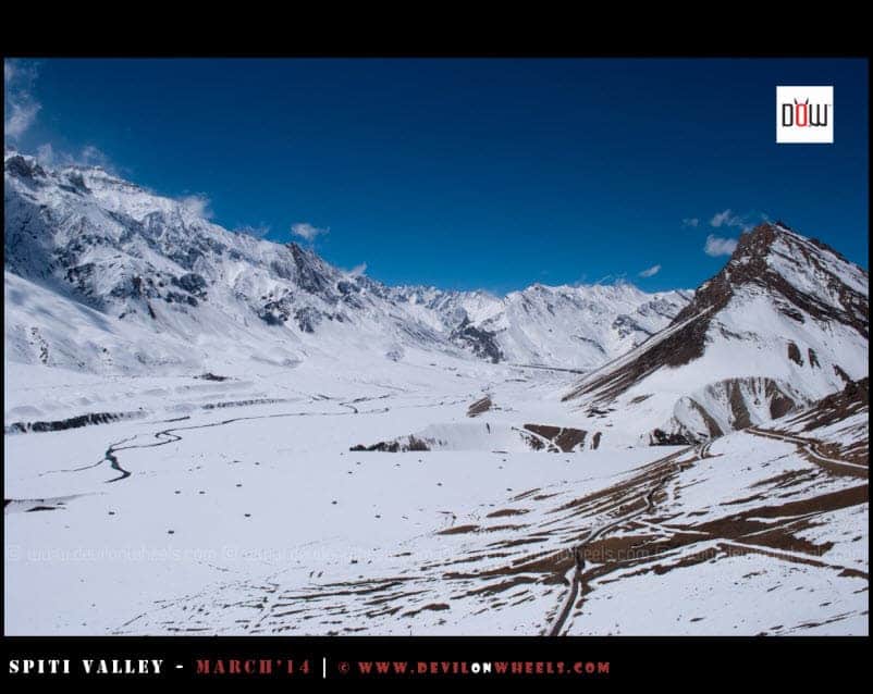 Breathtaking Snow filled views from Key Monastery - Spiti Valley in Winters
