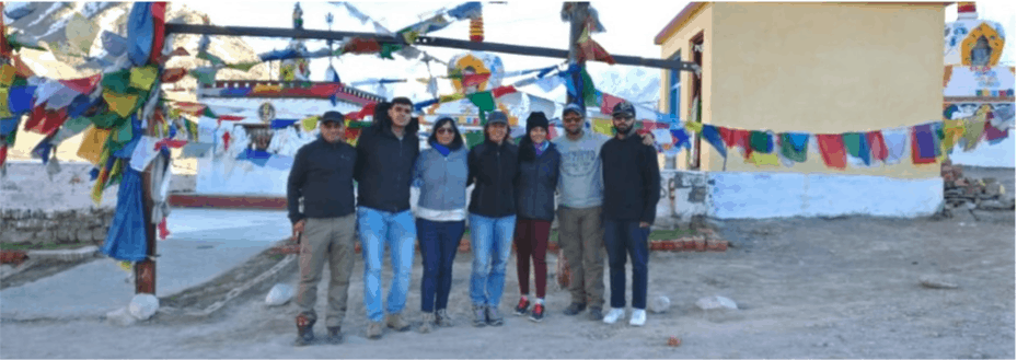 Group at Kunzum Pass on a Spiti road trip