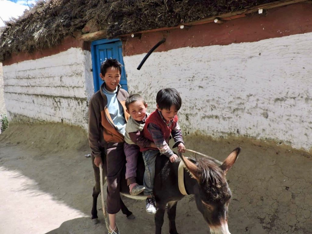 Kids in Hikkim Village