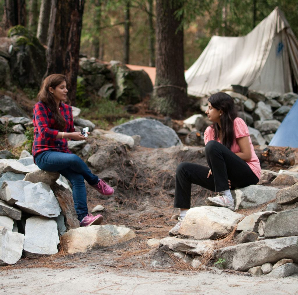 Chilling time in while camping on a Kasol trip