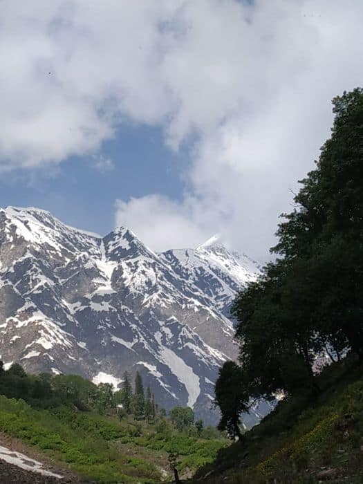Beas Kund trek panoramic view of Pir Panjal range