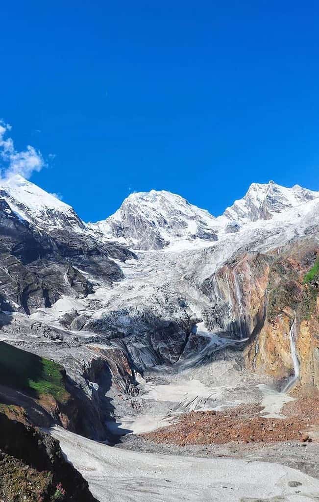 The glaciers up there in Dharma Valley