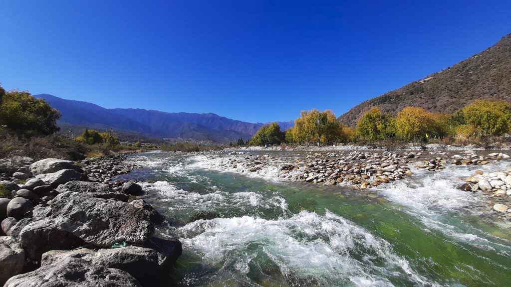 Paro Chu River in Western Bhutan