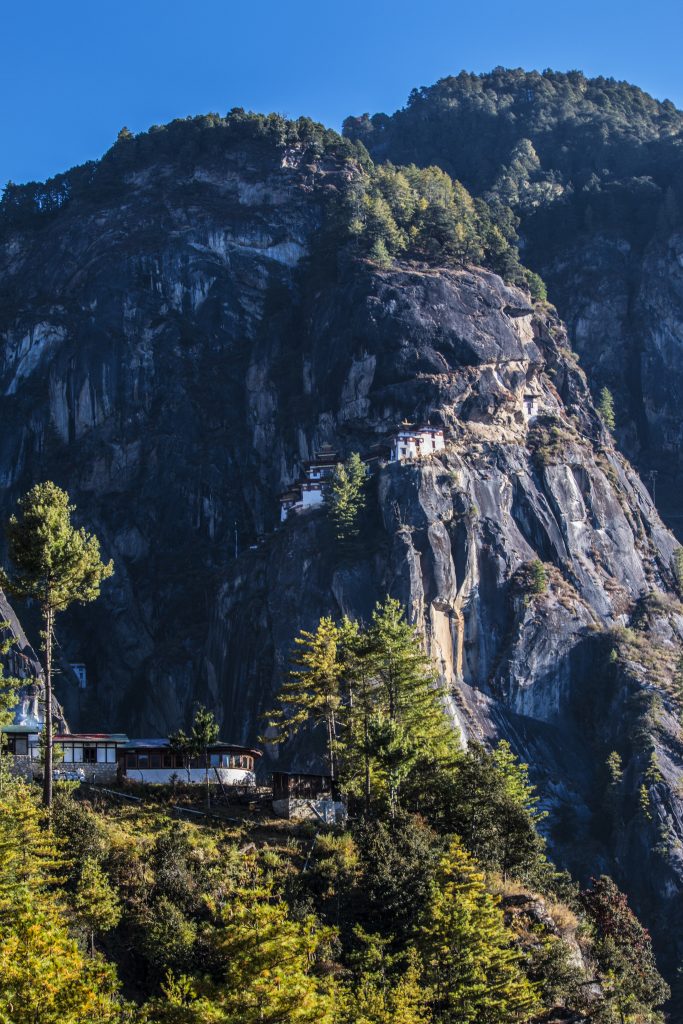 The view of Taktshang Goemba or Tiger's Nest Monastery