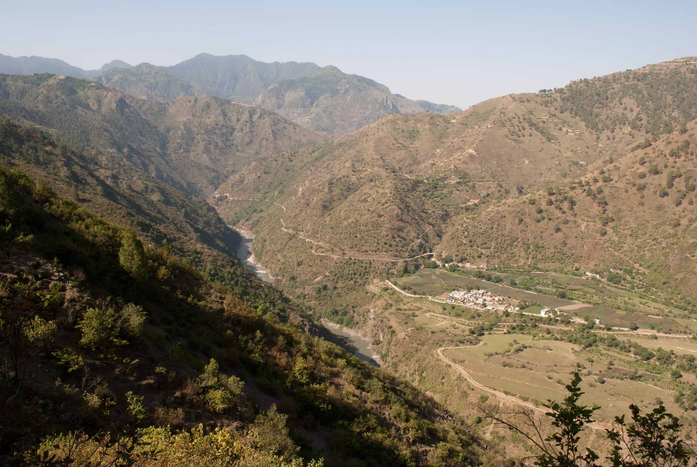 Road toward Chanshal Pass from Rohru Himachal Pradesh through deodar forests and alpine meadows