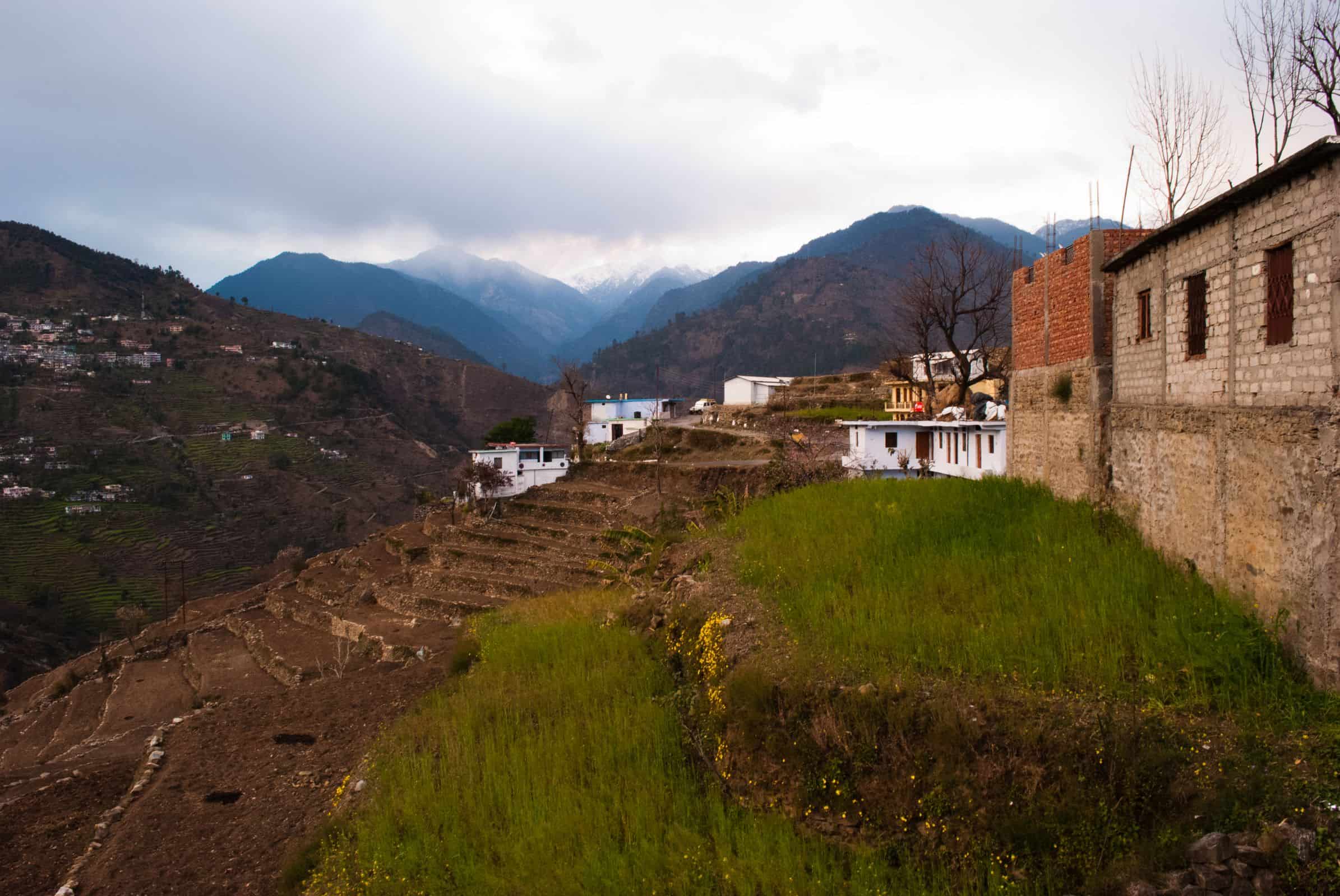 Scenic views of the Garhwal Himalayas near Deoriatal in Uttarakhand