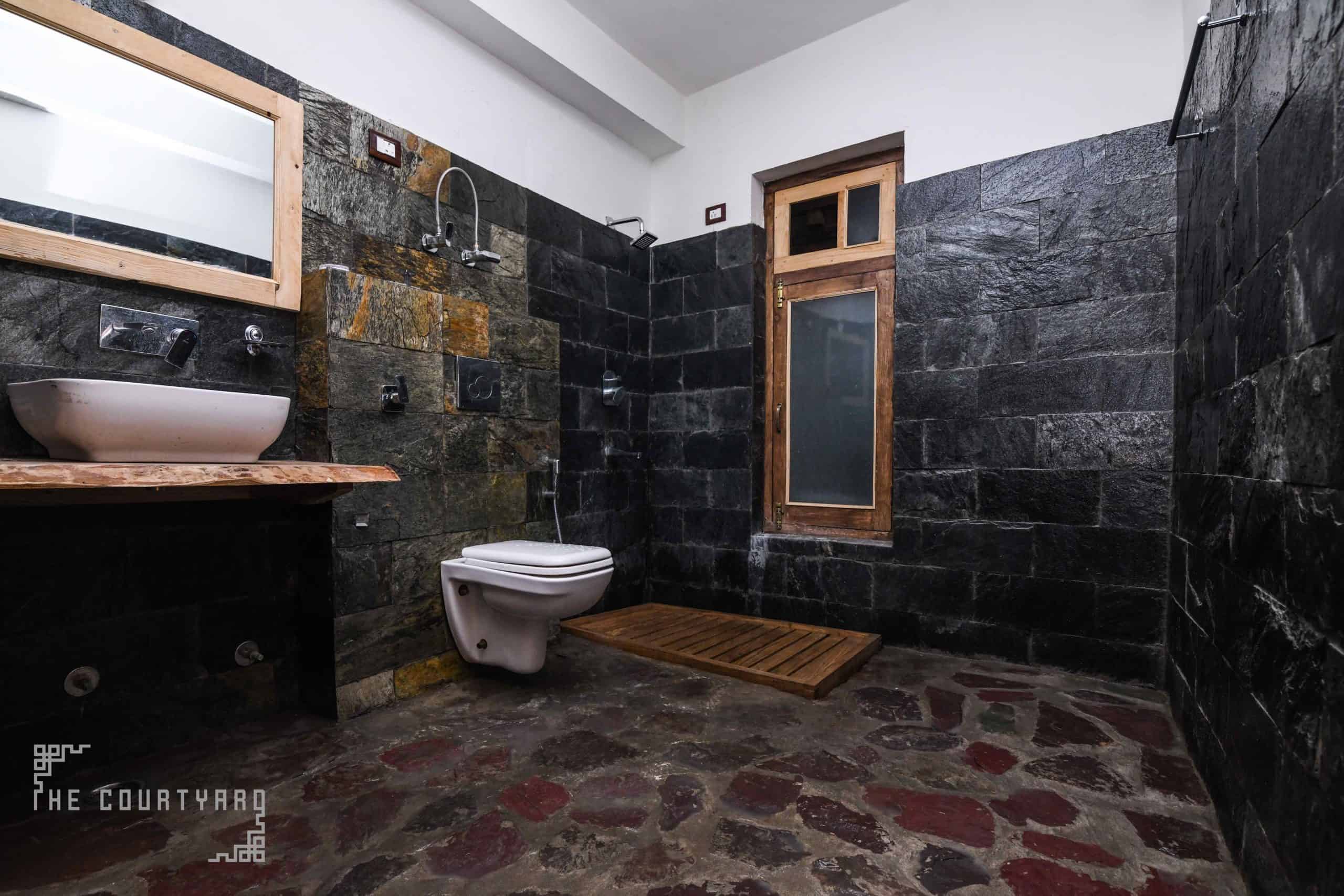 Bathroom - The Courtyard Hostel in Leh - Bunks & Beds