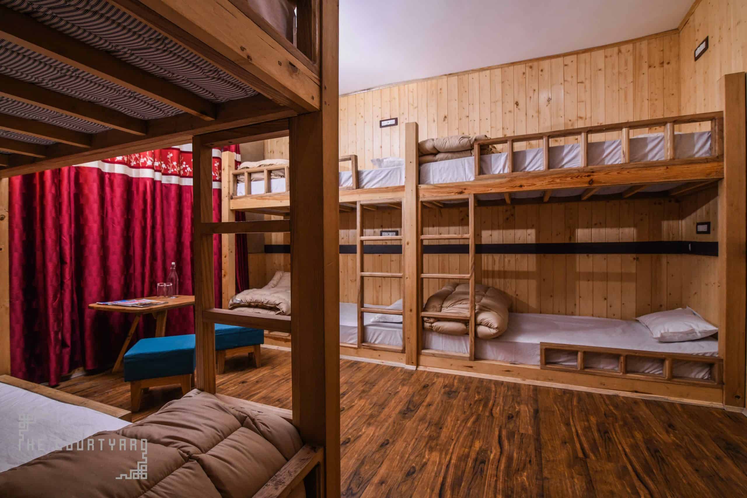 The Dorm Style Rooms with Bunk Beds - The Courtyard Hostel in Leh - Bunks & Beds