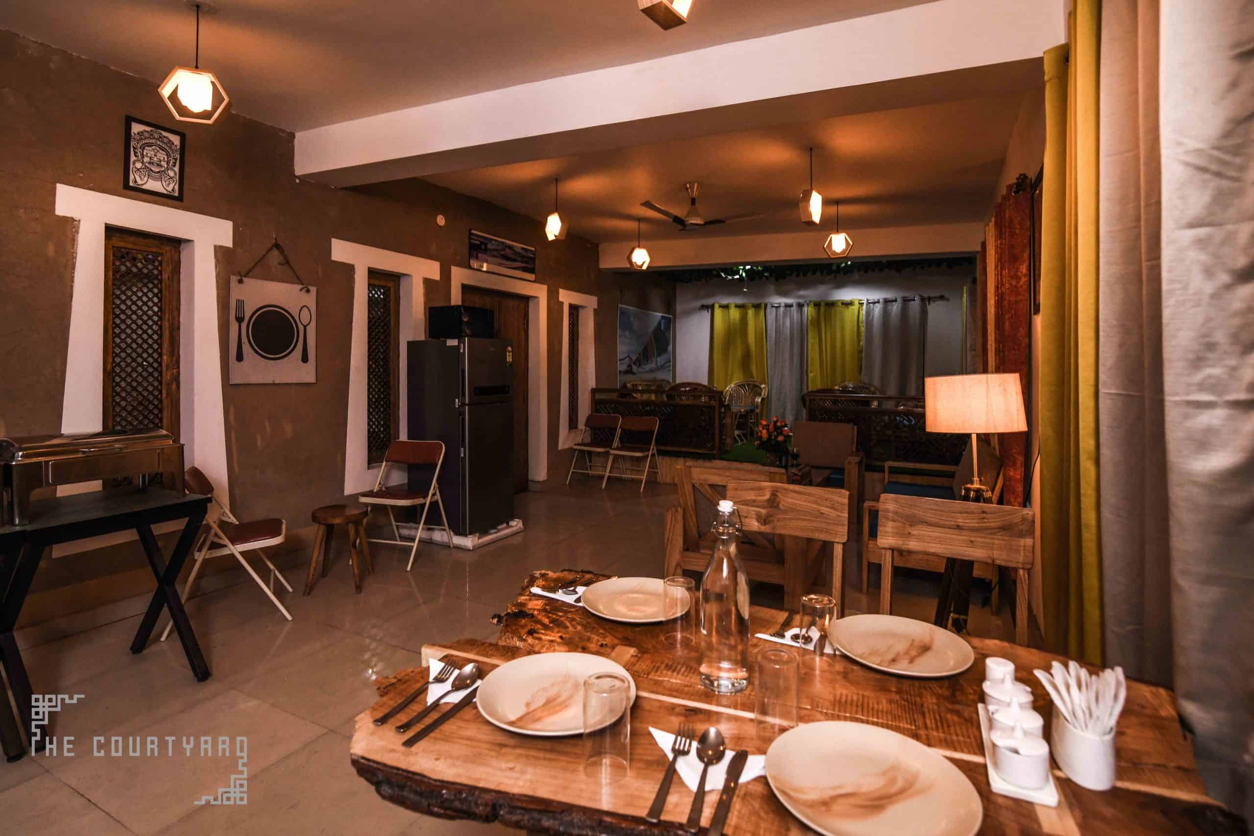 Dining Room - The Courtyard Hostel in Leh - Bunks & Beds