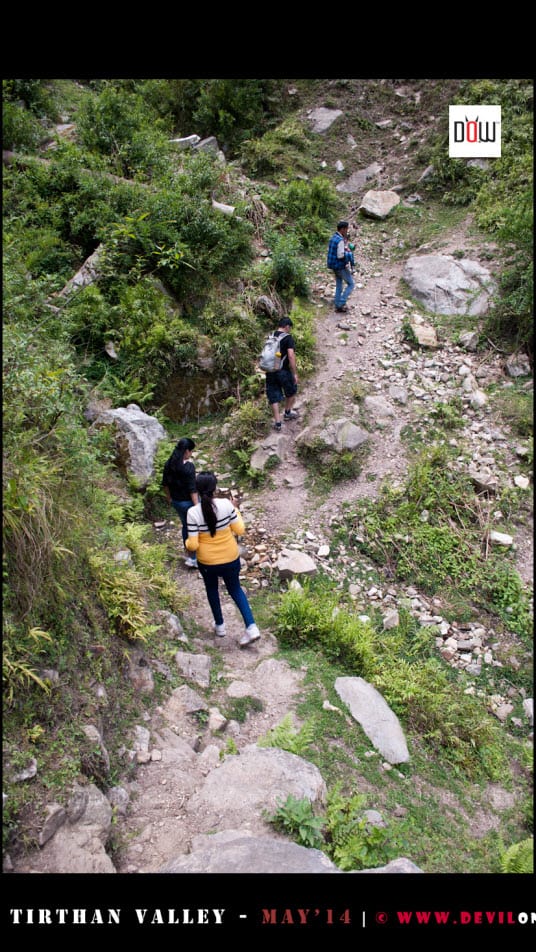 The Hike to Waterfall in Tirthan Valley