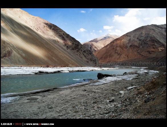 Frozen Indus River near Chumathang
