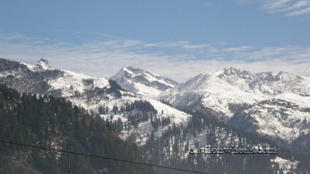 View of snow cap peaks