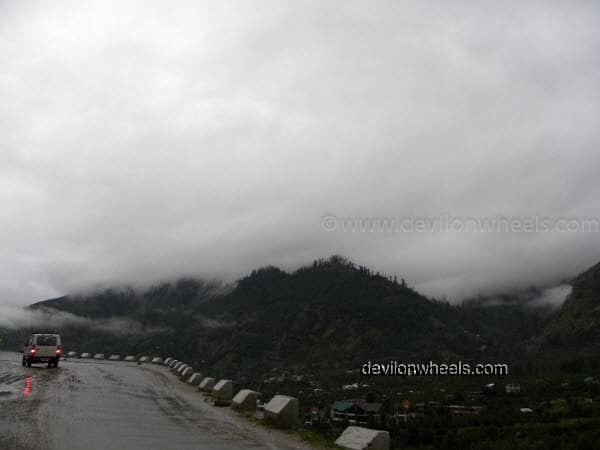 Drenched Roads Towards Rohtang Pass from Manali after rain