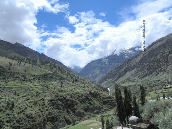 View from the Room at Keylong on Manali-Leh Highway