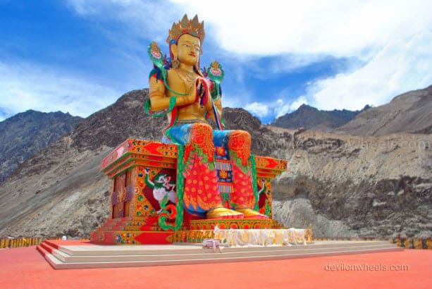 Lord Buddha Statue in Diskit monastery, Nubra Valley of Leh - Ladakh