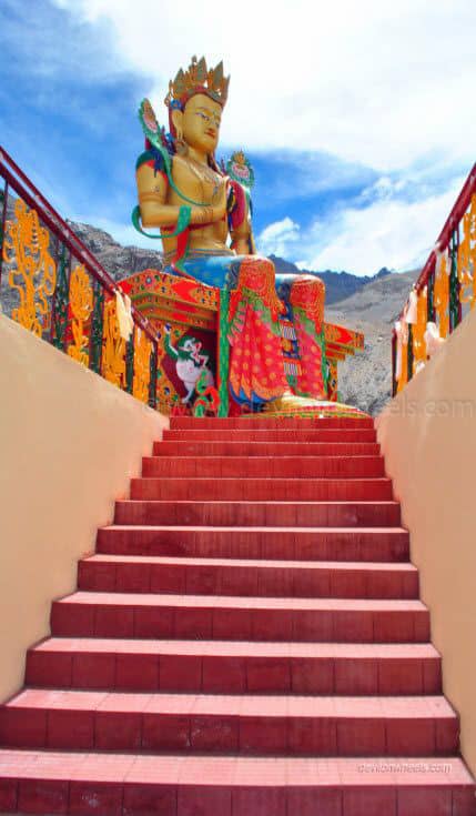 Lord Buddha Statue in Diskit monastery, Nubra Valley of Leh - Ladakh