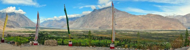 View from Diskit monastery, Nubra Valley of Leh - Ladakh