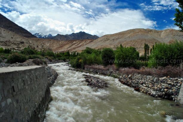 River Stream in Khalsar village in Leh - Ladakh