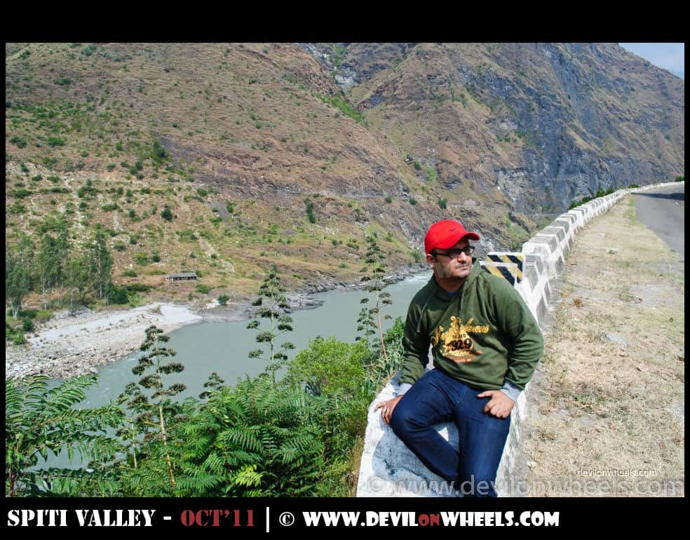 Dheeraj Sharma on the way to Spiti Valley