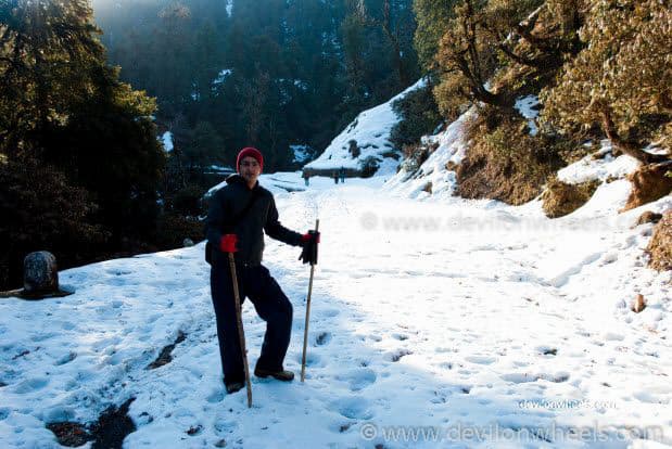 Dheeraj Sharma's cousin on Chopta - Tungnath Snow Trek