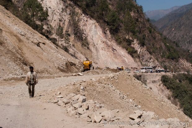 Landslide near Rudra Prayag