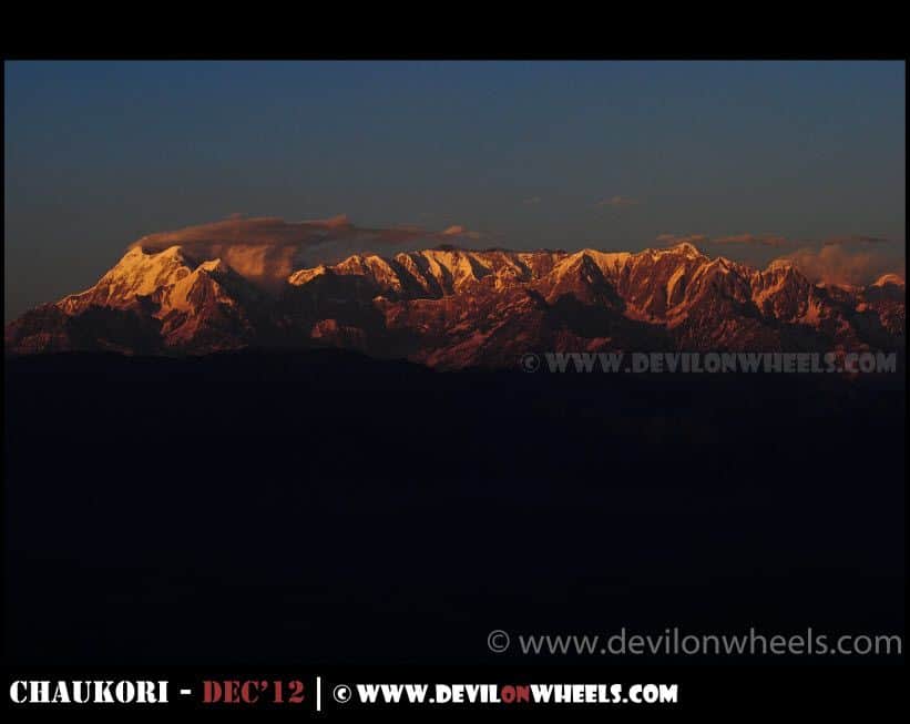 Sunset at Mrigthuni Peak - 6855 Mtrs as seen from Kausani