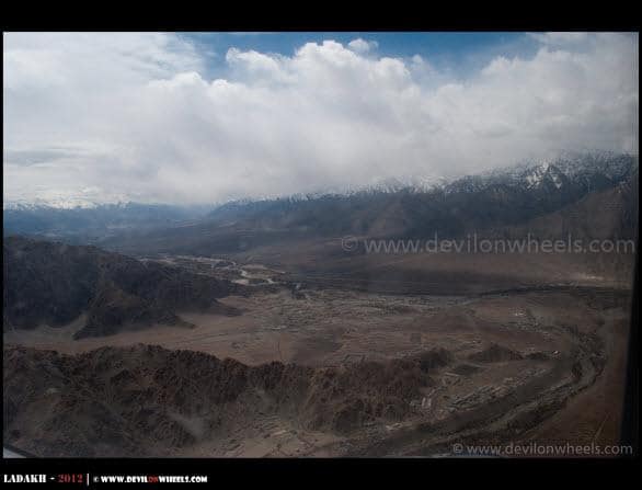 Approaching Leh - Ladakh... An Aerial View...