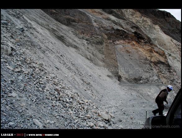 Deadly Live Landslide Zone on Shyok Village Route