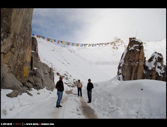 Dheeraj Sharma with friends at India Gate but in Ladakh Near Khardung La Pass