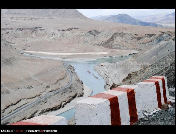 Confluence of Zanskar and Indus River