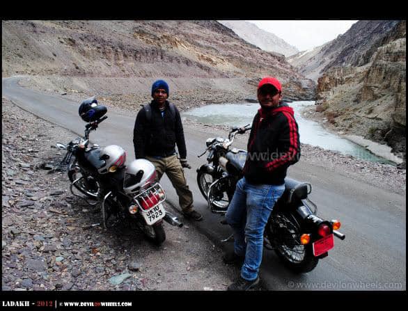 Dheeraj Sharma while Riding from Leh to Chilling