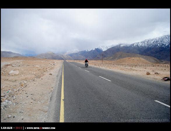 Dheeraj Sharma riding near Basgo Plains