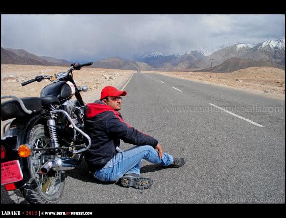 Dheeraj Sharma near Basgo Plains in Ladakh