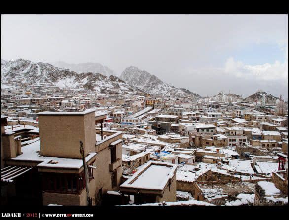 An Aerial View of Leh Snow Whiteout