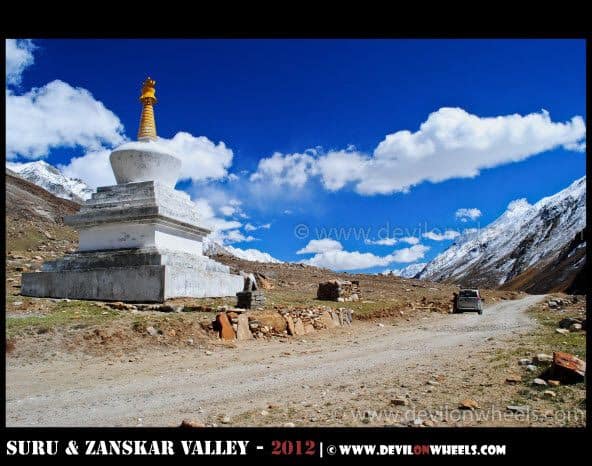 A Lonely Stupa in Suru Valley